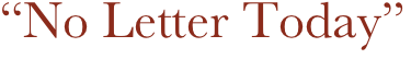 “No Letter ...